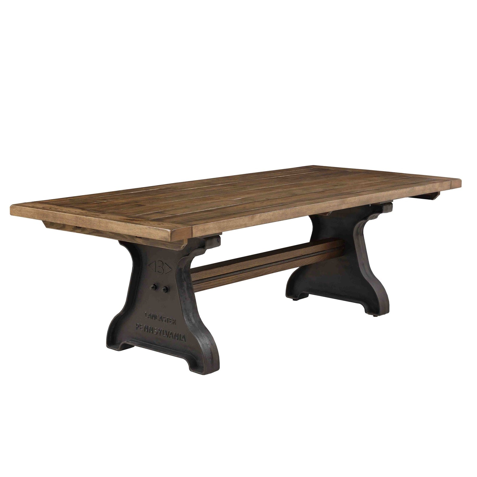 Pierre Amish Iron Trestle Table - snyders.furniture