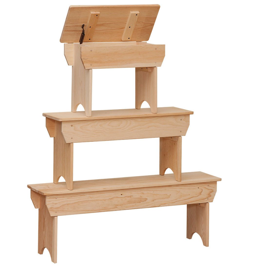 Pine Bench with Storage - snyders.furniture