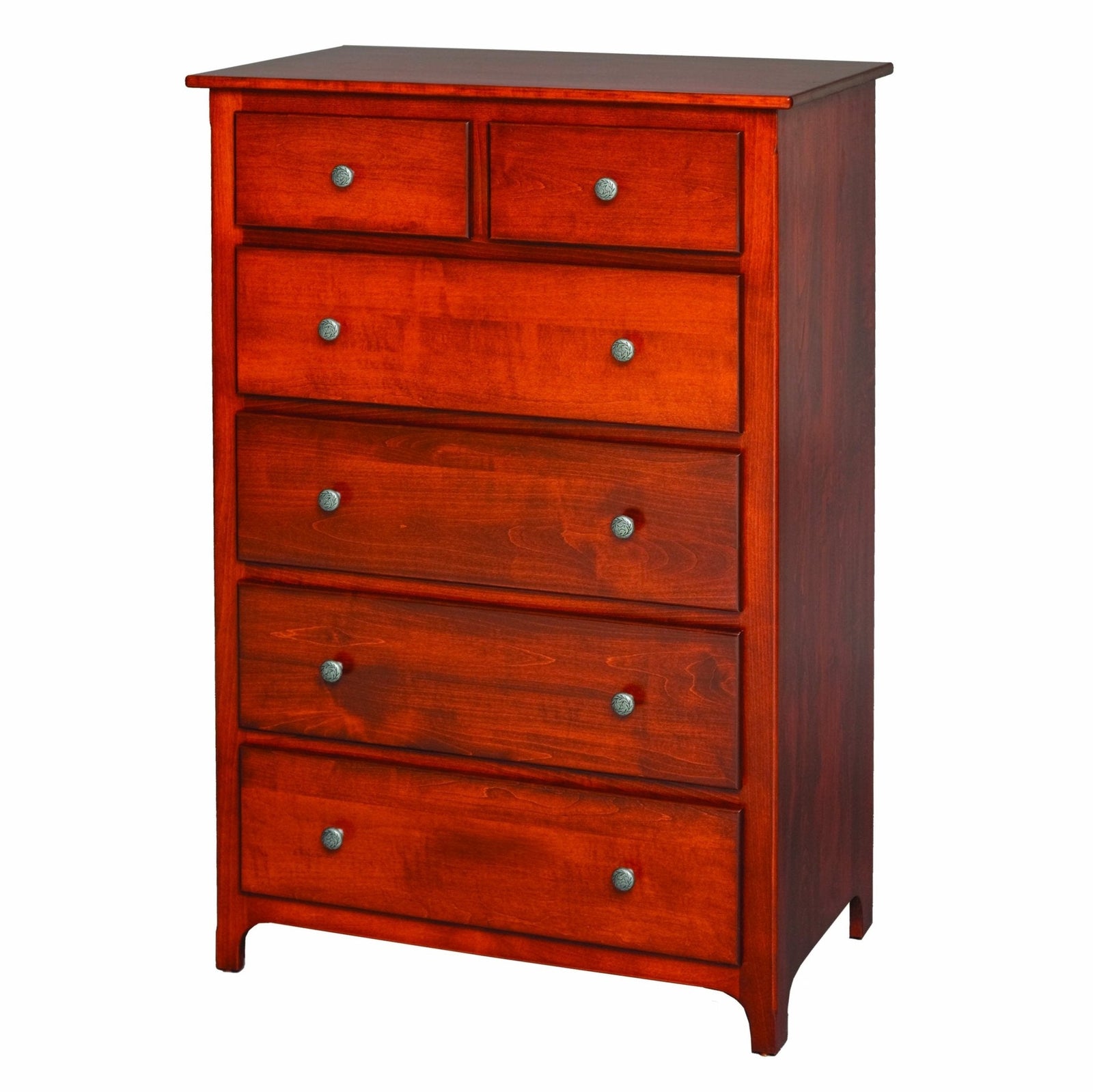 Plymouth Amish Solid Wood Chest of Drawers shown in the bedroom of a modern farmhouse home