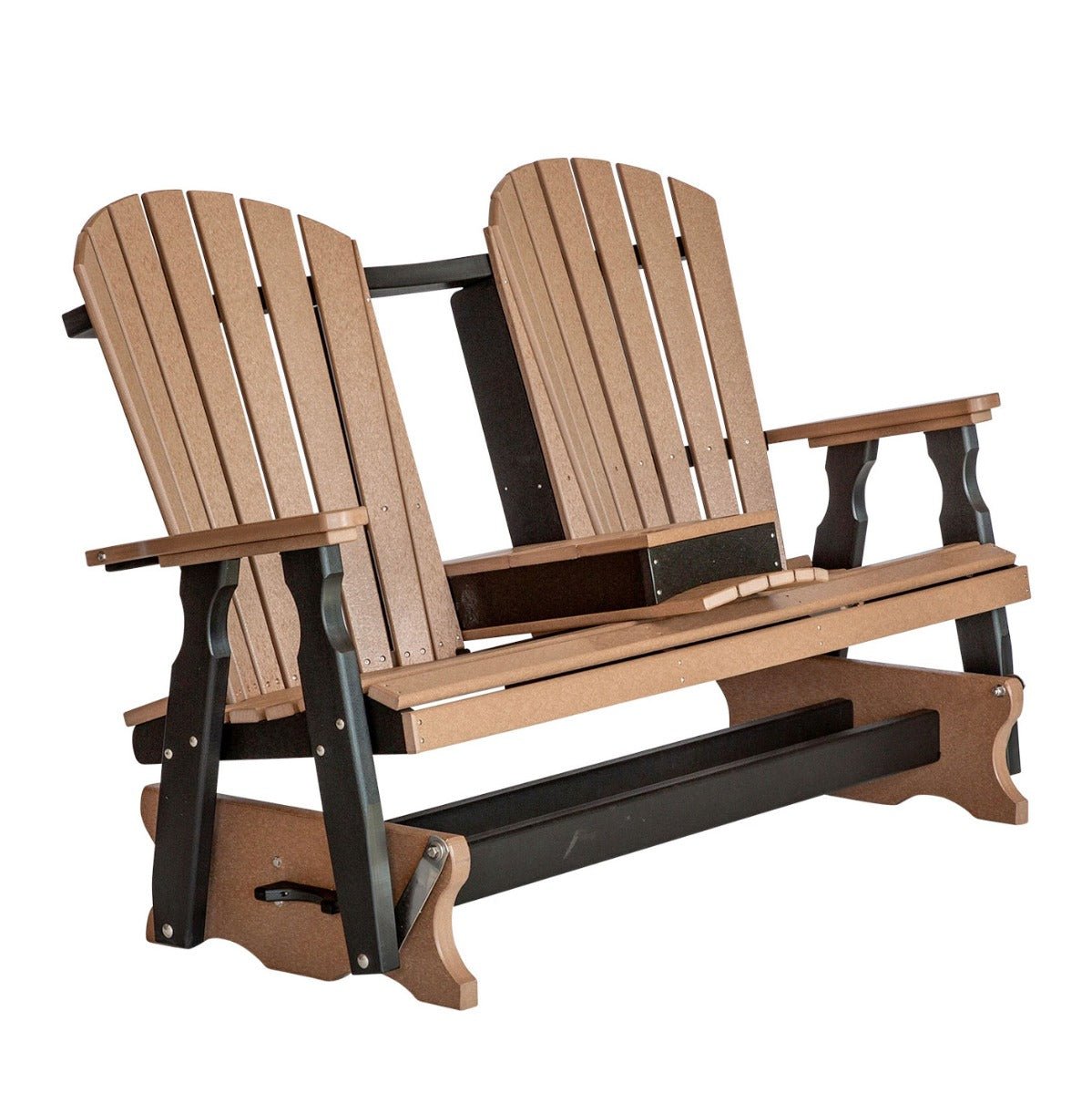 Amish Poly Patio Fan Back Console Glider - snyders.furniture