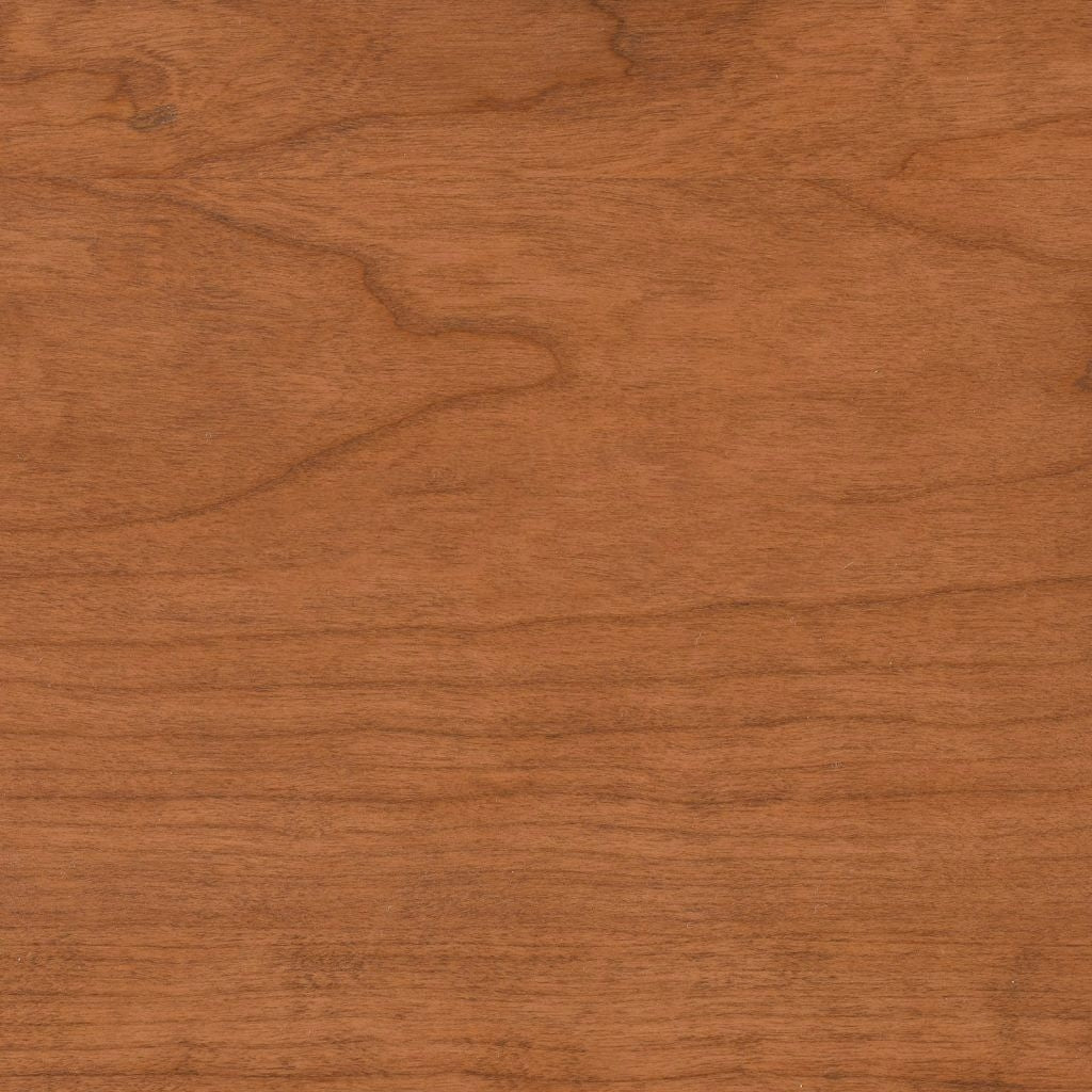 Provincial stain on cherry, a warm medium tan brown swatch with soft flowing grain