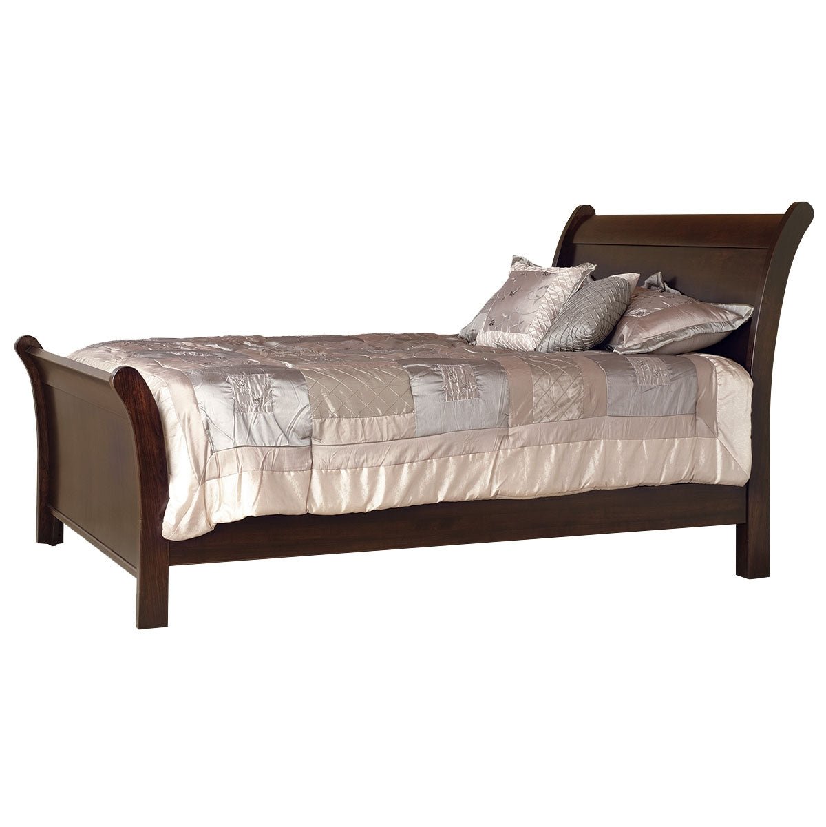 Amish Riverview Modern Wood Sleigh Bed - snyders.furniture