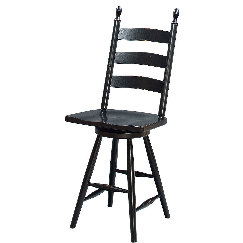 Amish Shaker Ladder back Swivel Bar Stool