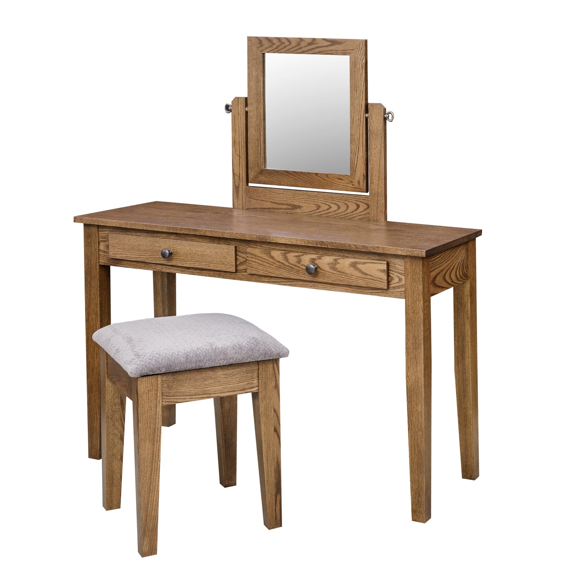 Amish Shaker Wood Bedroom Vanity Table with Mirror Amish Shaker Wood Bedroom Vanity Table with Mirror