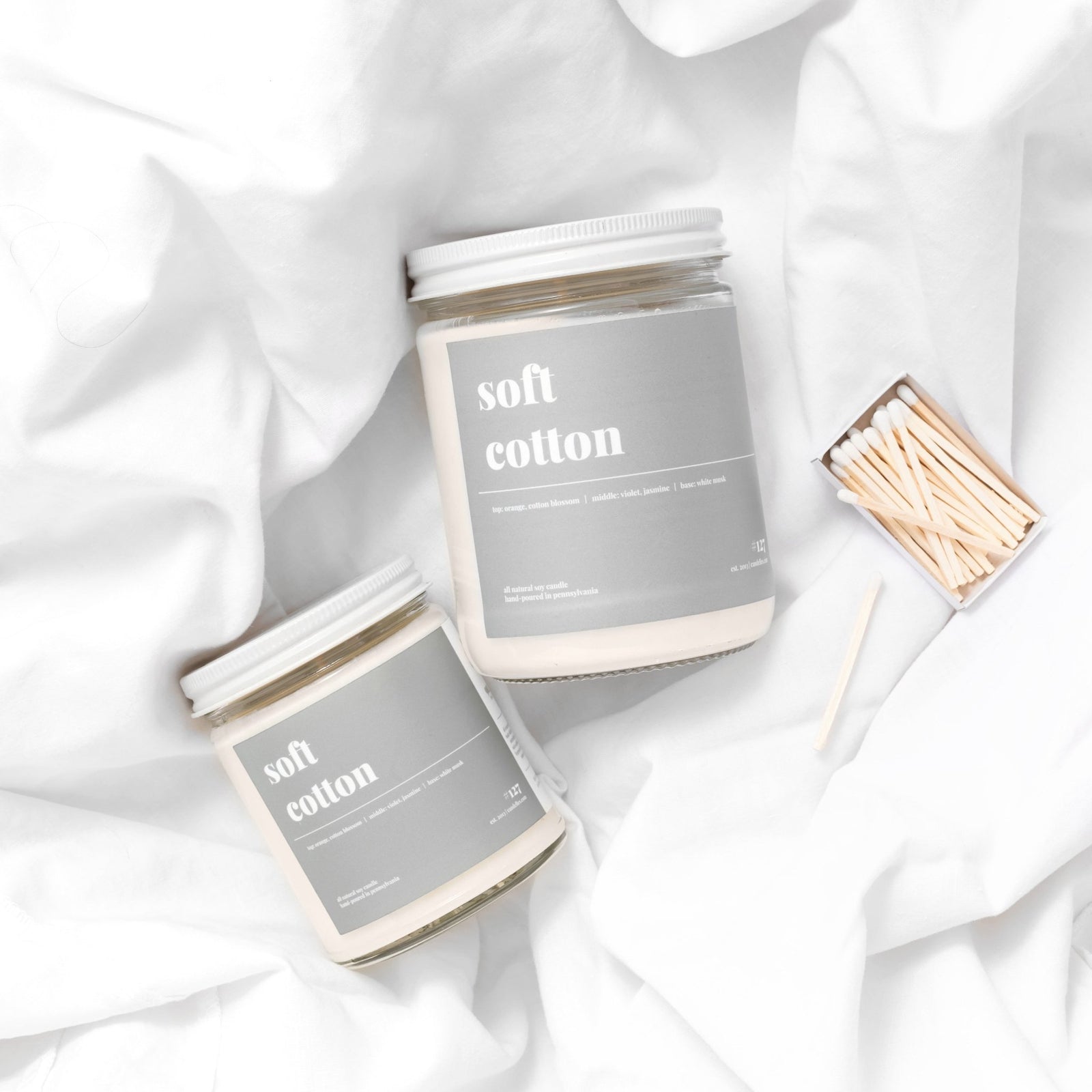 Soft Cotton Soy Candle - Standard - snyders.furniture