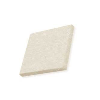 Poly lumber color sample square in a creamy ivory white with a subtle mottled woodgrain texture