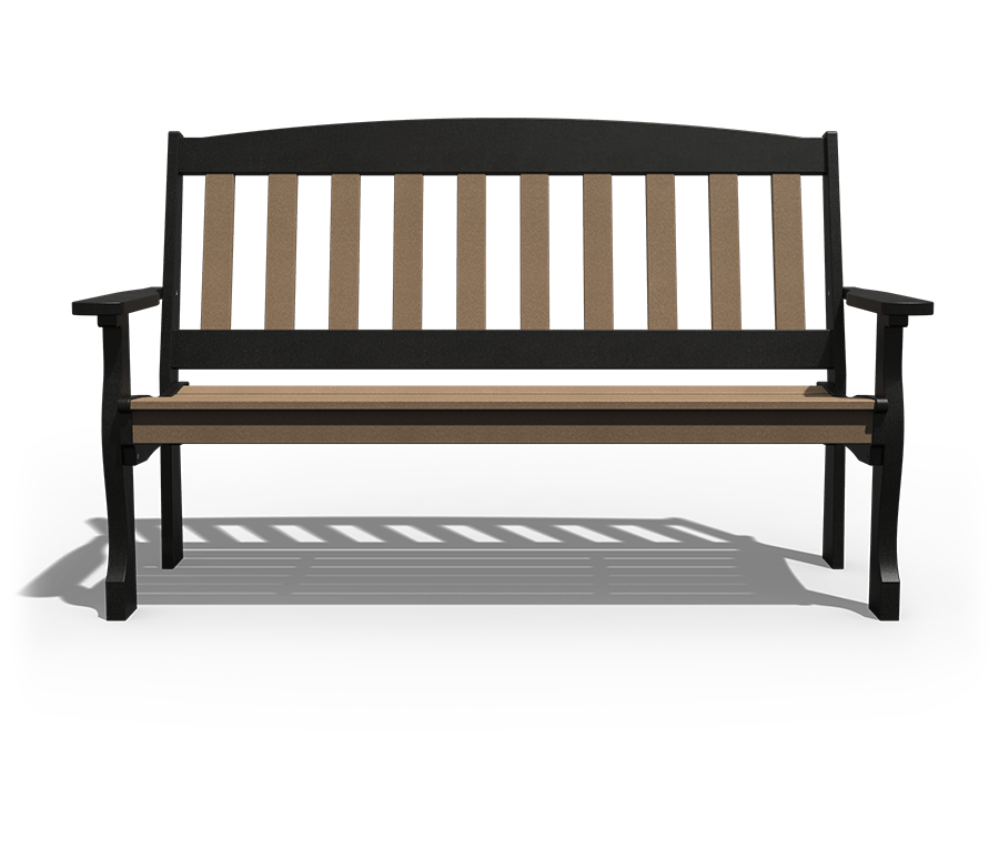 Amish Spanish Garden 5ft Patio Bench - Quick Ship - snyders.furniture