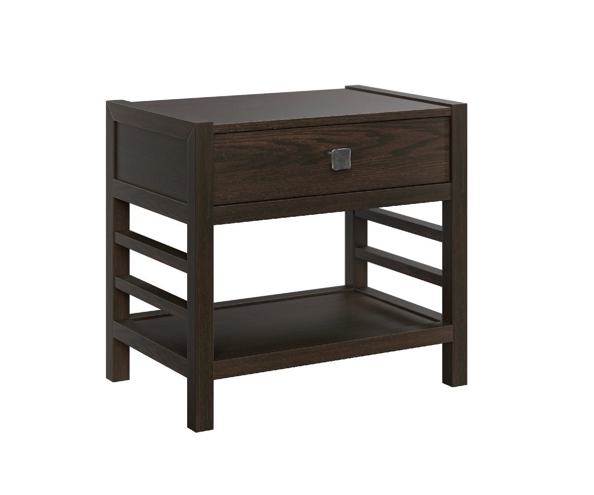 Amish Modern Stowe Open 1- Drawer Nightstand - snyders.furniture