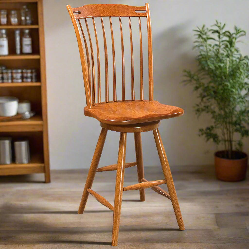 Thumbback Swivel Stool - snyders.furniture