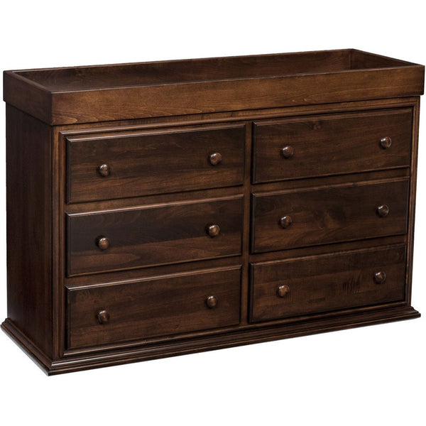 Amish Traditional Solid Wood Changing Table Dresser for Bedroom