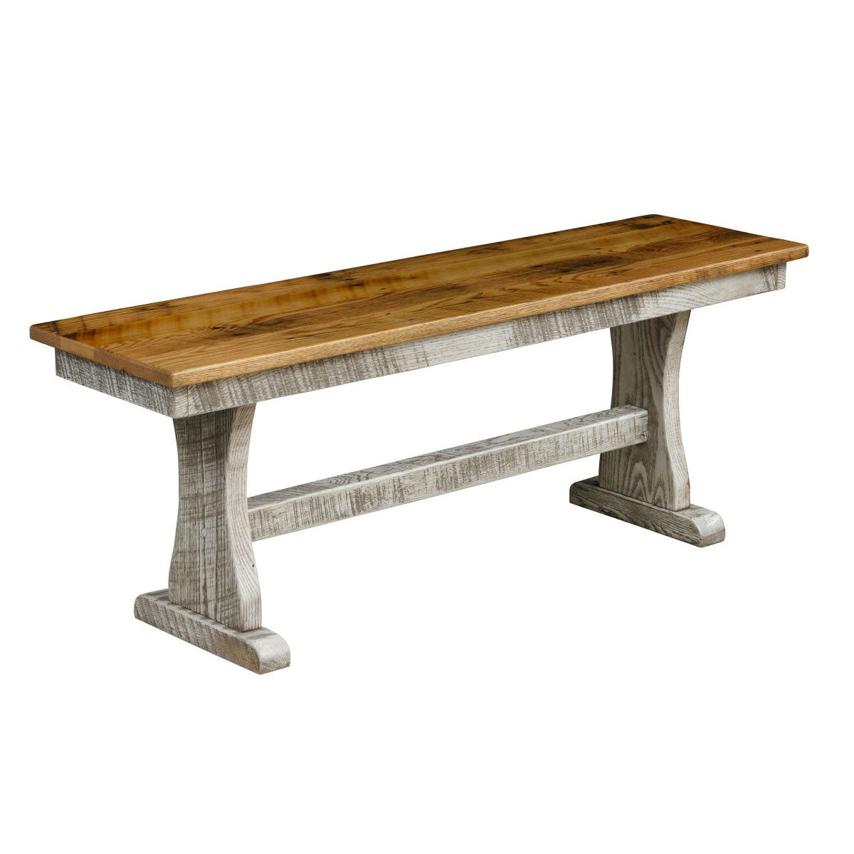 Tremont Barnwood Trestle Bench - snyders.furniture