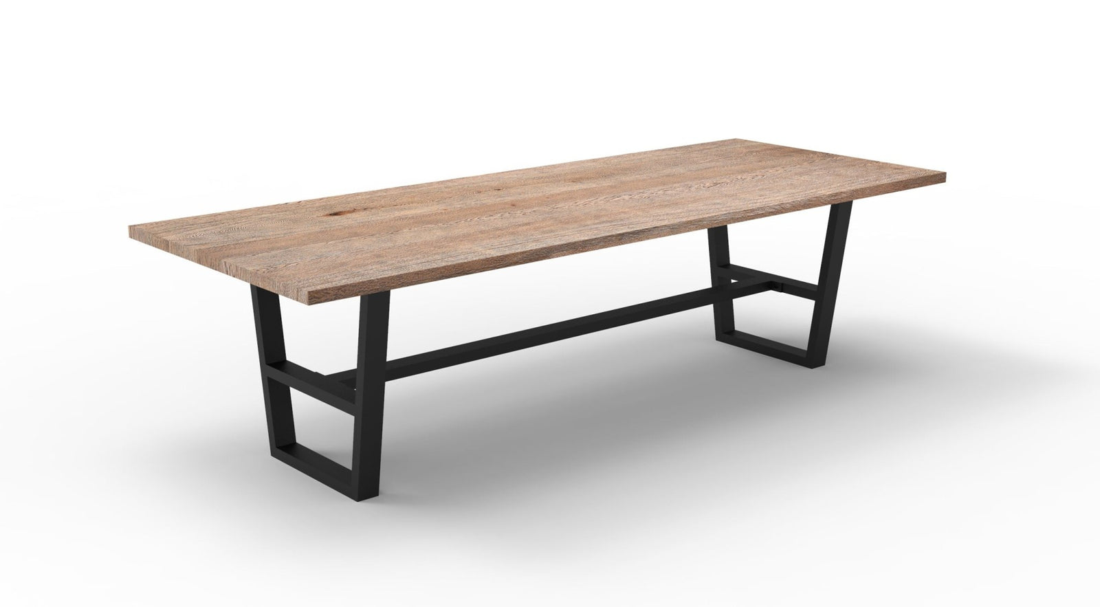 Wallace 108" Oak Dining Table - Sandblasted Natural - snyders.furniture