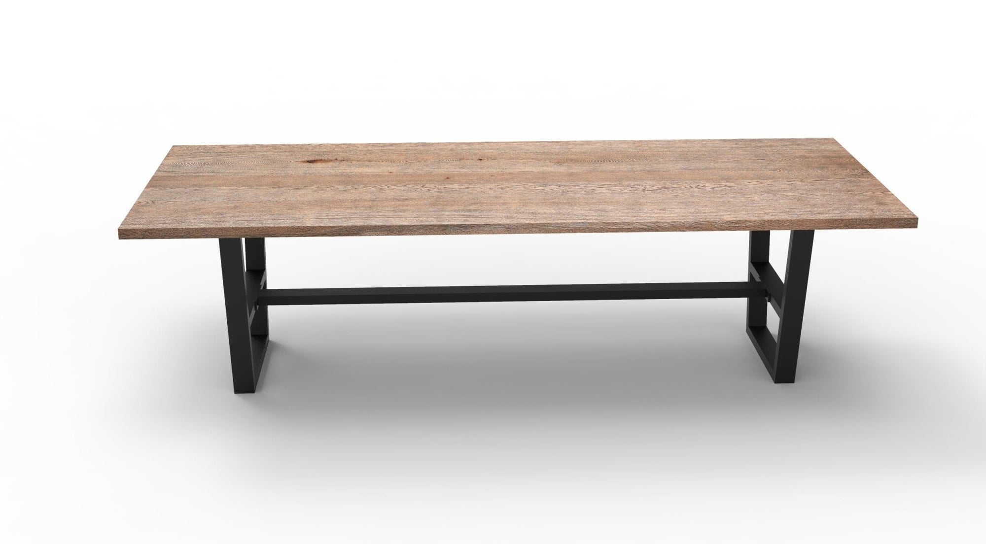 Wallace 108" Oak Dining Table - Sandblasted Natural - snyders.furniture
