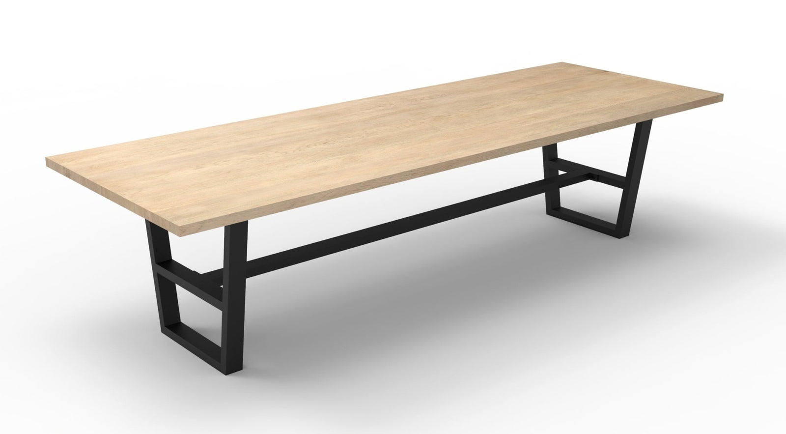 Wallace 120" Oak Dining Table - Light Natural - snyders.furniture