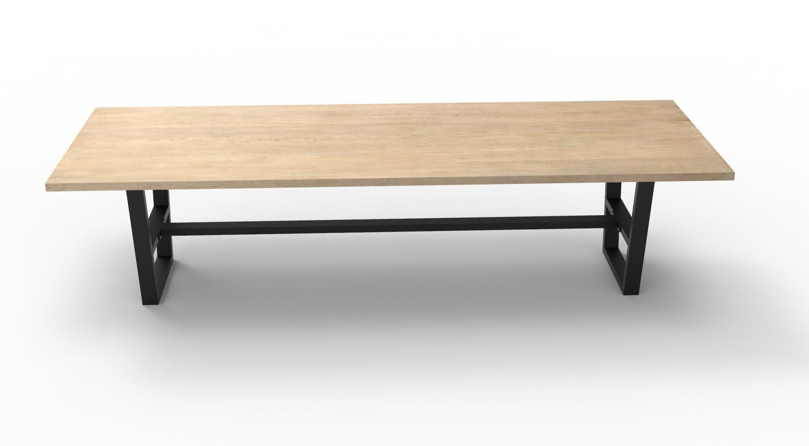 Wallace 120" Oak Dining Table - Light Natural - snyders.furniture