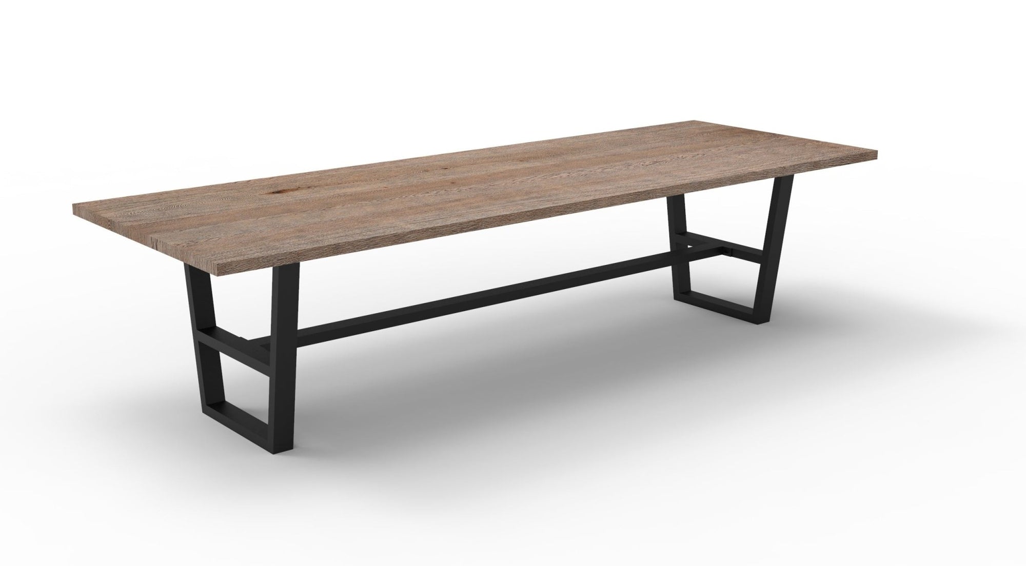 Wallace 120" Oak Dining Table - Sandblasted Natural - snyders.furniture