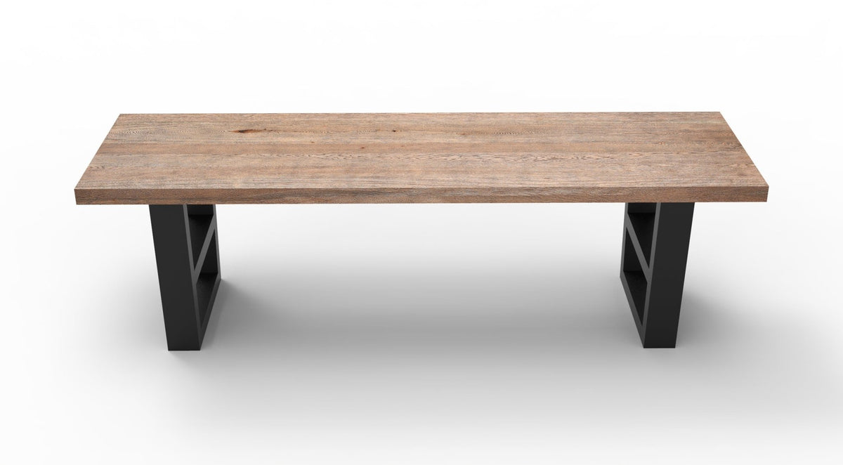Wallace 60&quot; Oak Dining Bench - Sandblasted Natural - snyders.furniture