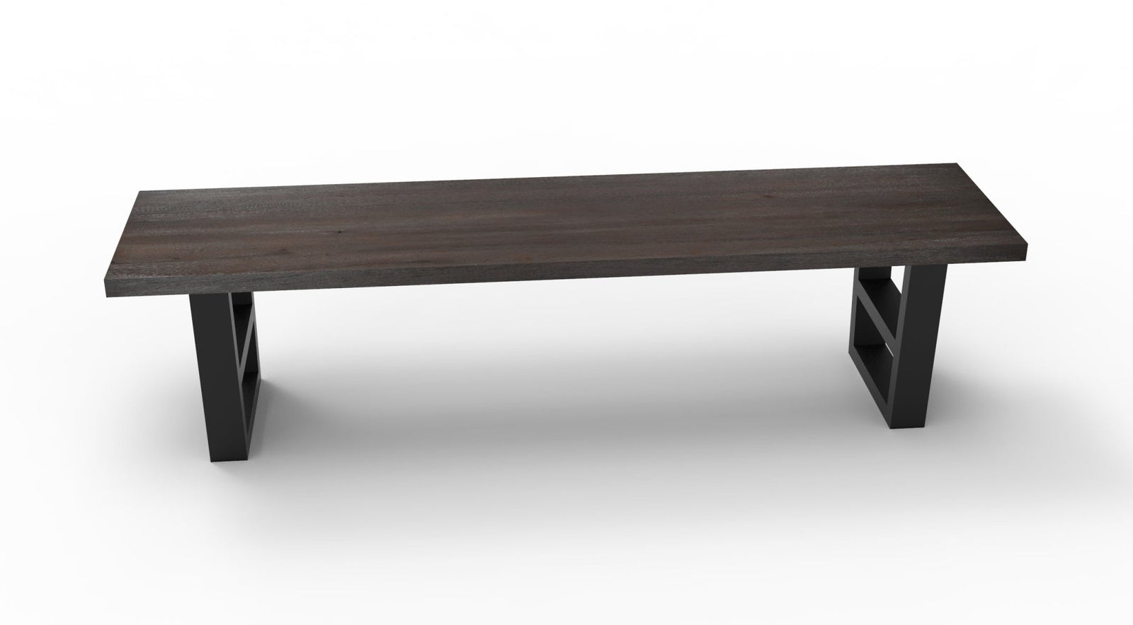 Wallace 72" Oak Dining Bench - Sandblasted Black - snyders.furniture