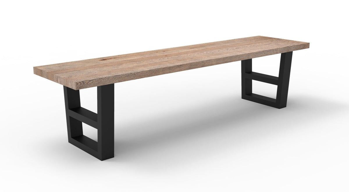 Wallace 72&quot; Oak Dining Bench - Sandblasted Natural - snyders.furniture