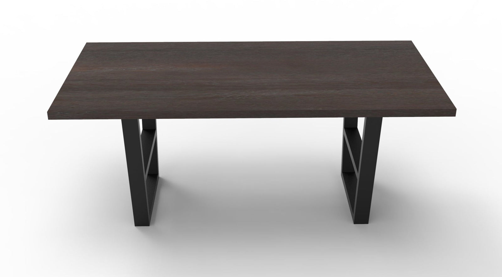 Wallace 72" Oak Dining Table - Sandblasted Black - snyders.furniture