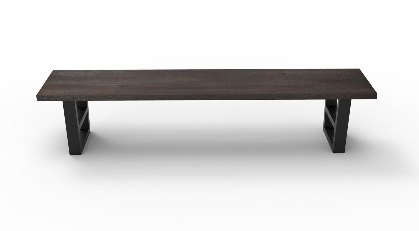 Wallace 84" Oak Dining Bench - Sandblasted Black - snyders.furniture