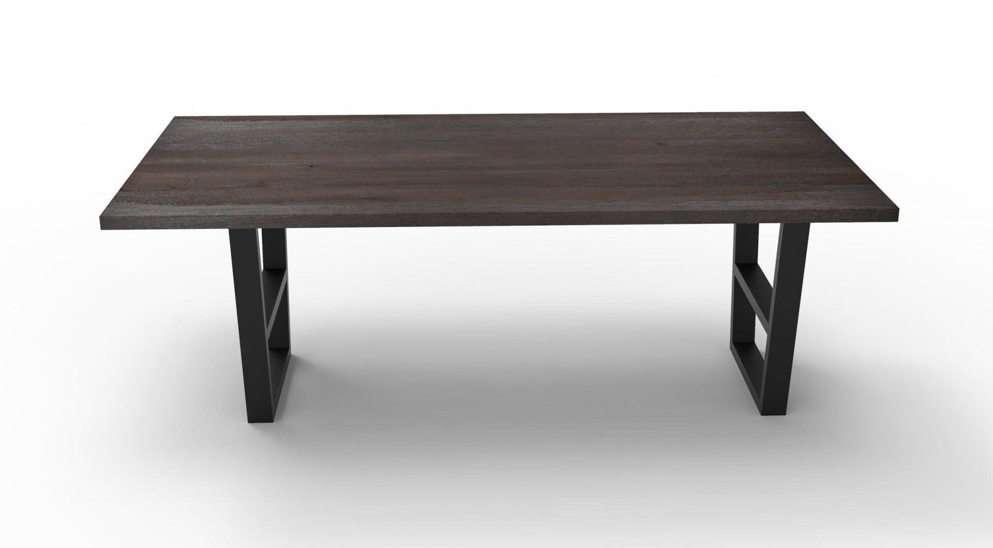 Wallace 84" Oak Dining Table - Sandblasted Black - snyders.furniture