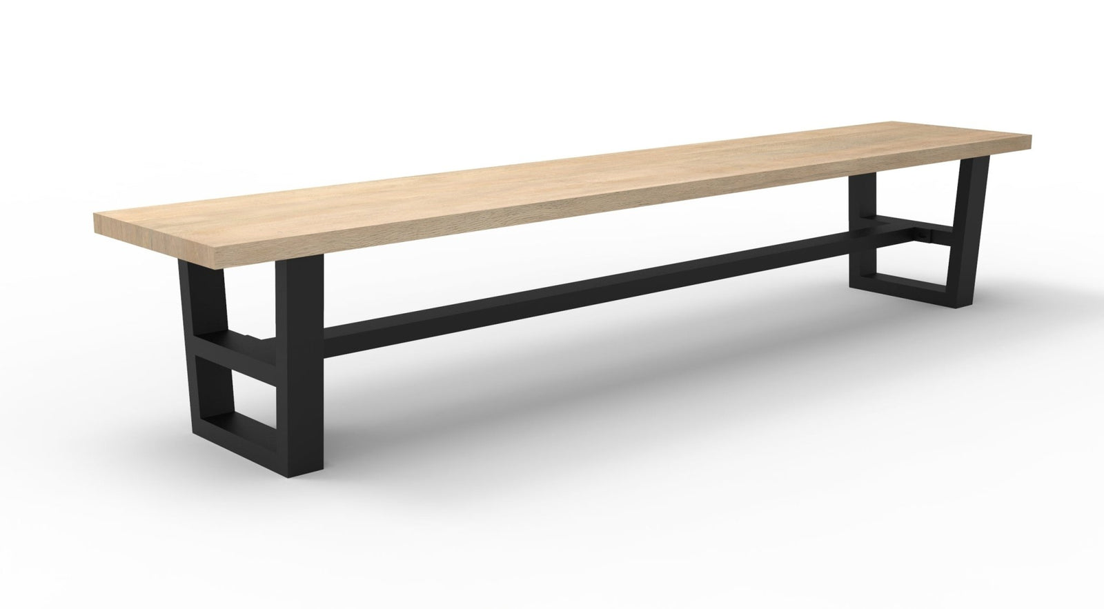 Wallace 96" Oak Dining Bench - Light Natural - snyders.furniture