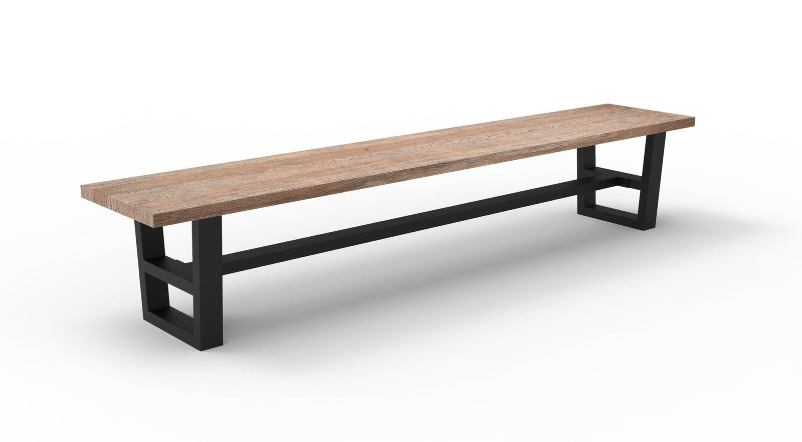 Wallace 96" Oak Dining Bench - Sandblasted Natural - snyders.furniture