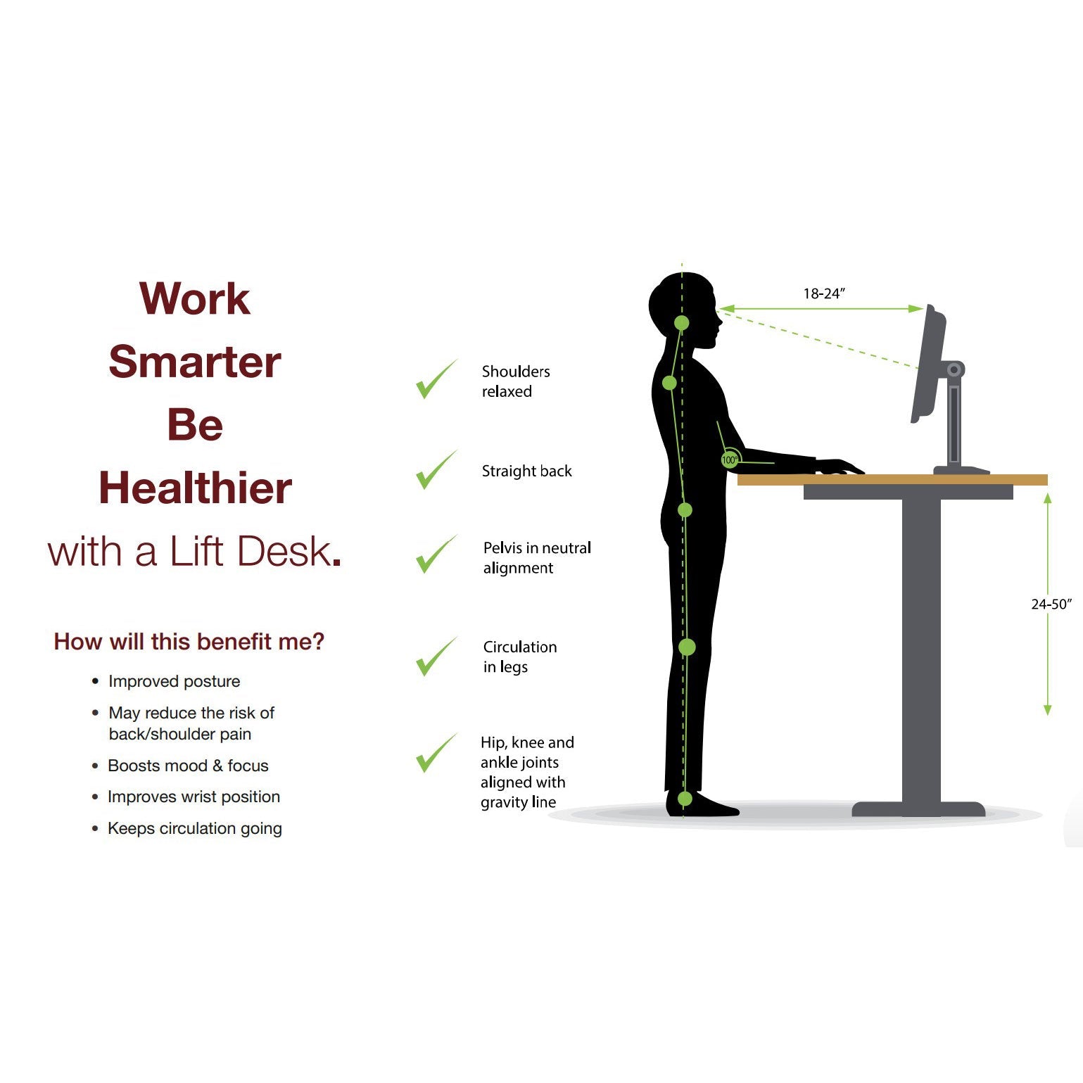 Amish Westin Single Pedestal Adjustable Rising Lift Desk with Drawers - snyders.furniture