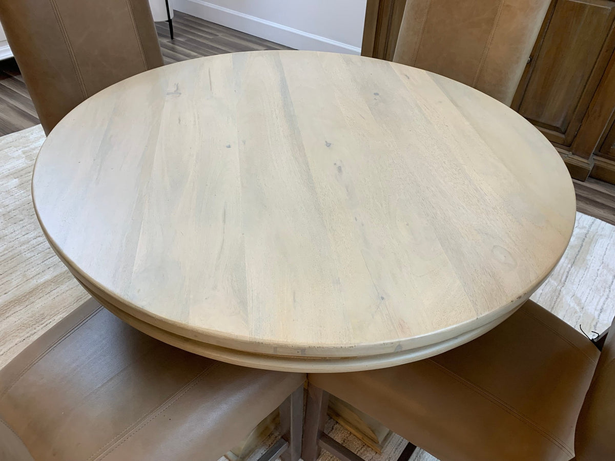 Weston 42&quot; Round Dining Table - New White Wash - snyders.furniture