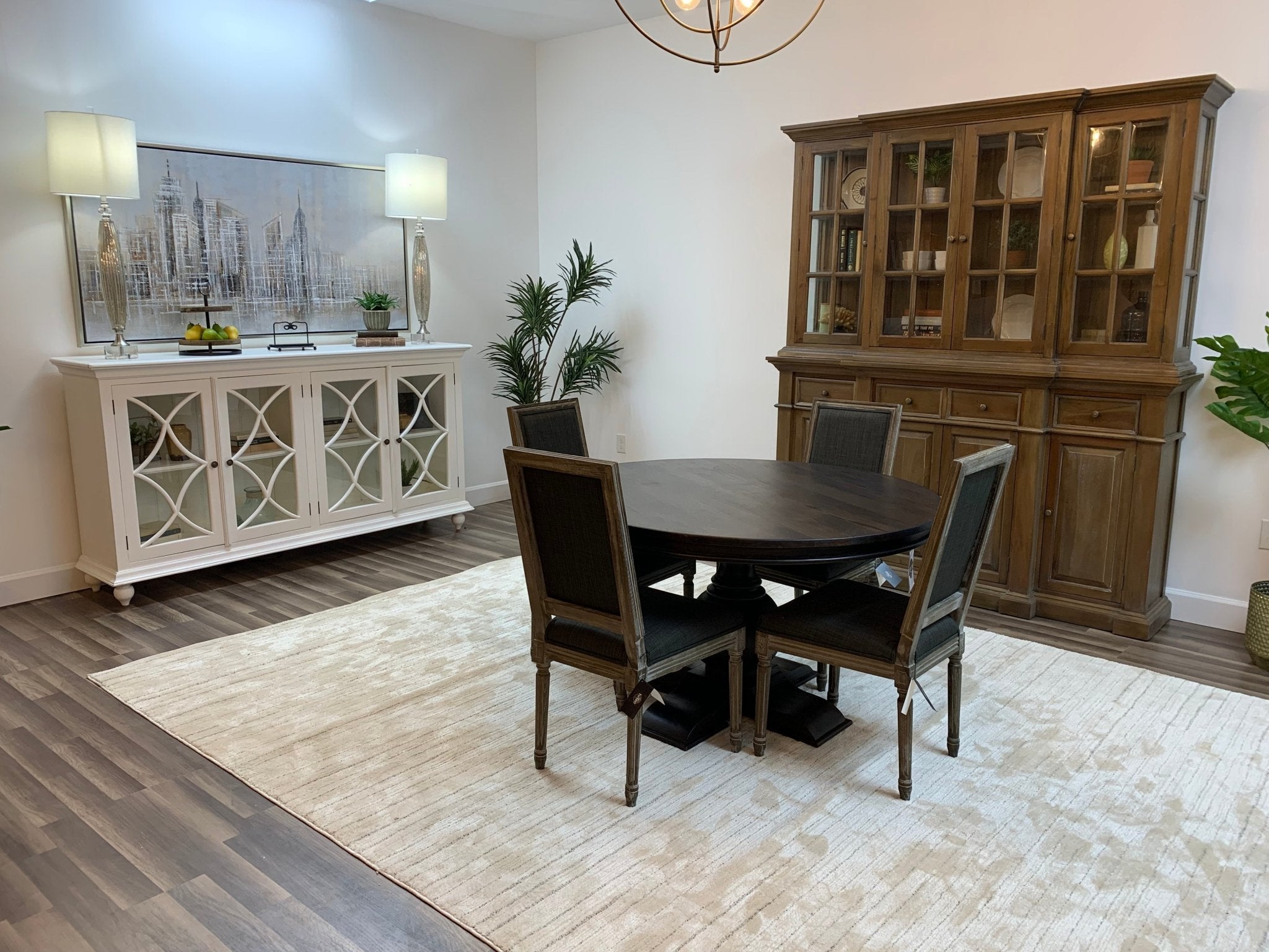 Round Dining Standard Buffet Table Height Rowan Round Dining Table