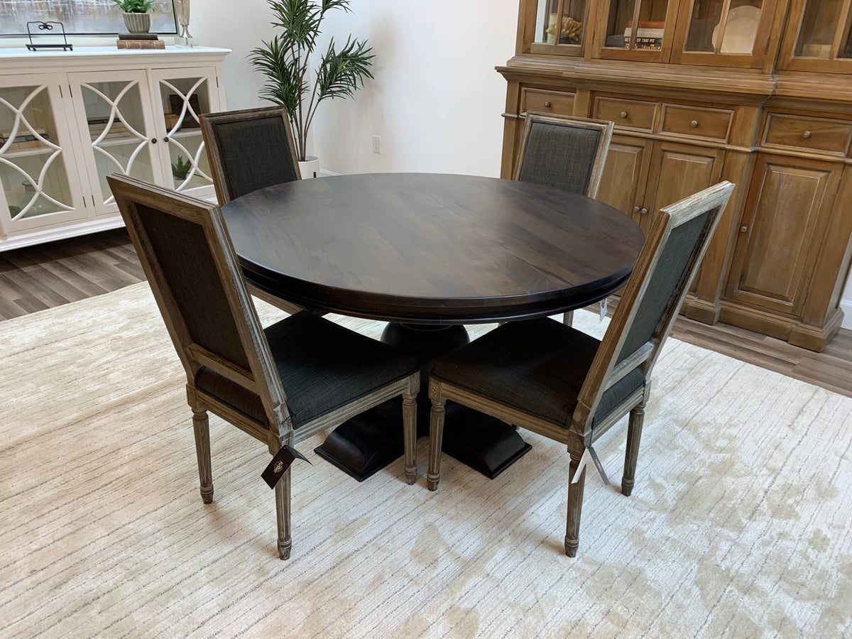 Weston 53&quot; Round Dining Table - Natural + Black - snyders.furniture