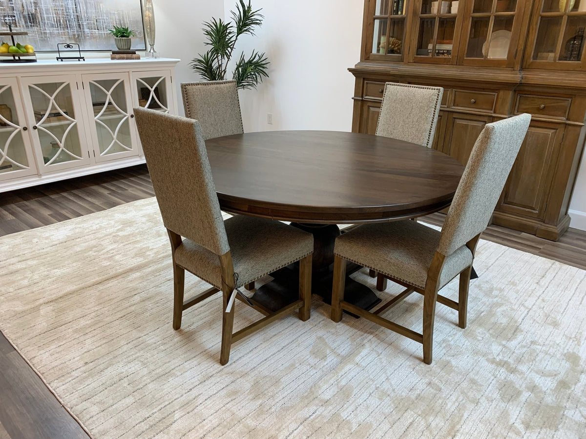 Weston 60&quot; Round Dining Table - Natural + Black - snyders.furniture