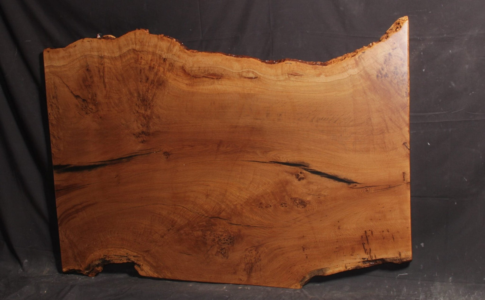 White oak with epoxy finish medium sheen 38"- 49" wide x 72" long x 2" thick Live Edge Slab - snyders.furniture