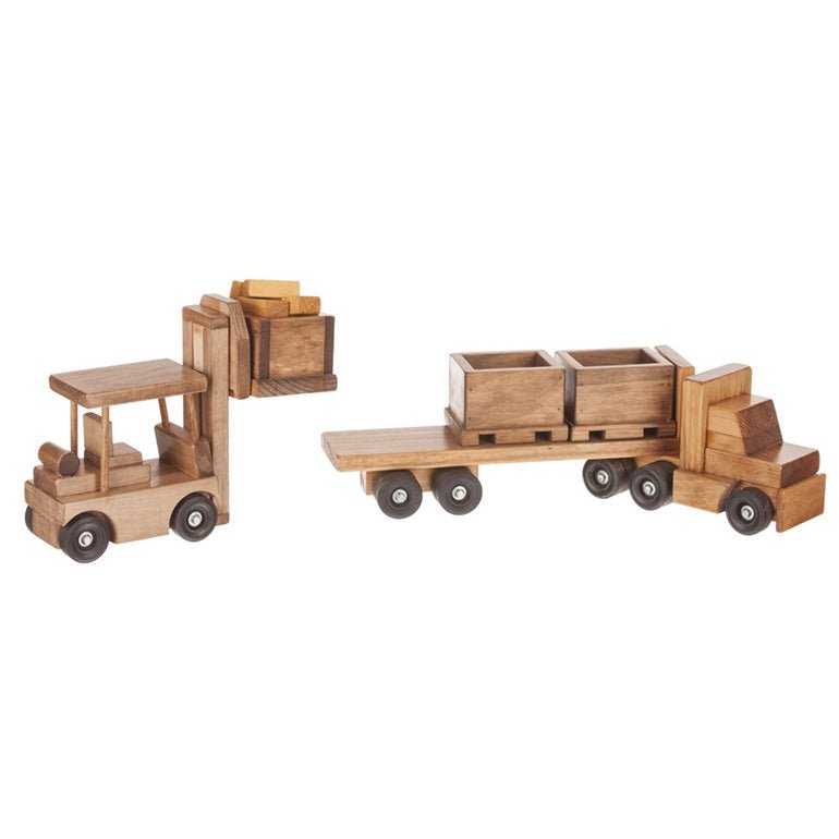 Wooden Truck w/ Skid Trailer - snyders.furniture